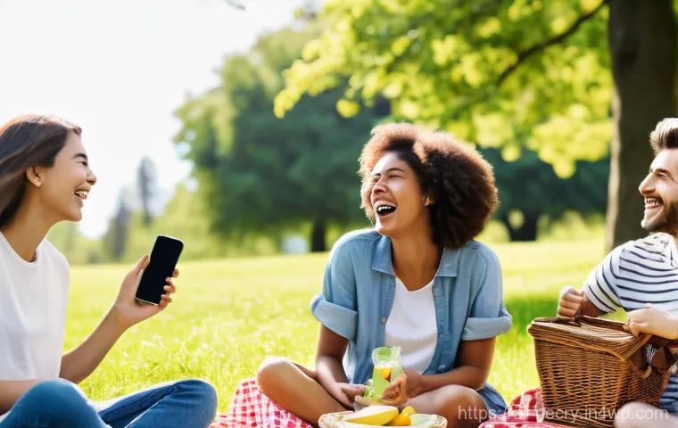 스마트폰에서의 피해 사례와 예방책 - **Prompt:** A young adult, dressed in comfortable pajamas, lying in bed at night. The room is dark, ...