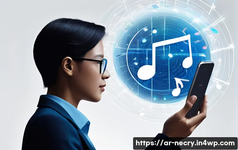 모바일 기기에서의 인공지능 활용 보안 - **Prompt 1: The AI's Invisible Gaze on Mobile Data**
    "A person's hand holds a modern smartphone,...